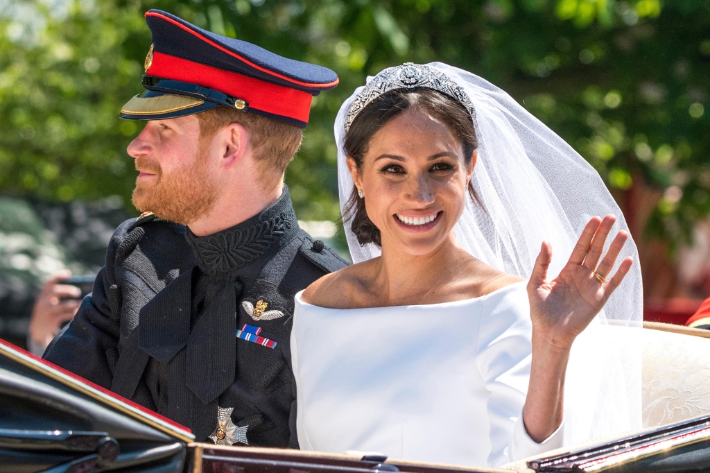 Harry and Meghan on their wedding day.