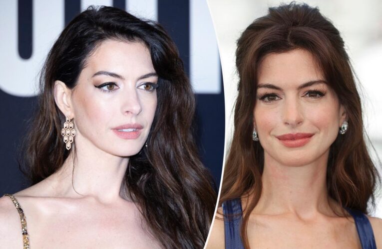 Anne Hathaway turns heads with a seemingly slimmer face