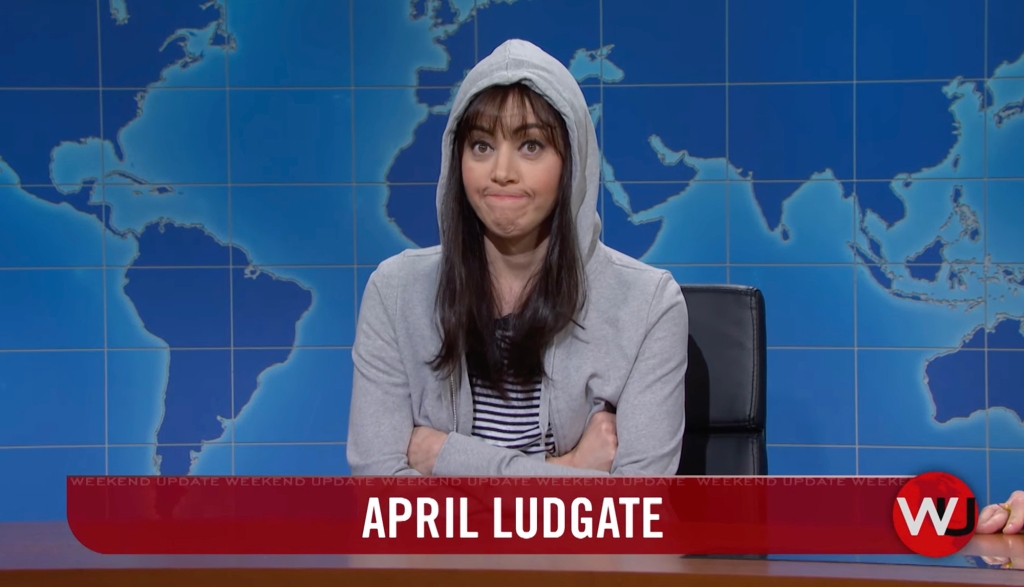 Host Aubrey Plaza also appeared as an apathetic April Ludgate during the segment which was fittingly centered on local governments.