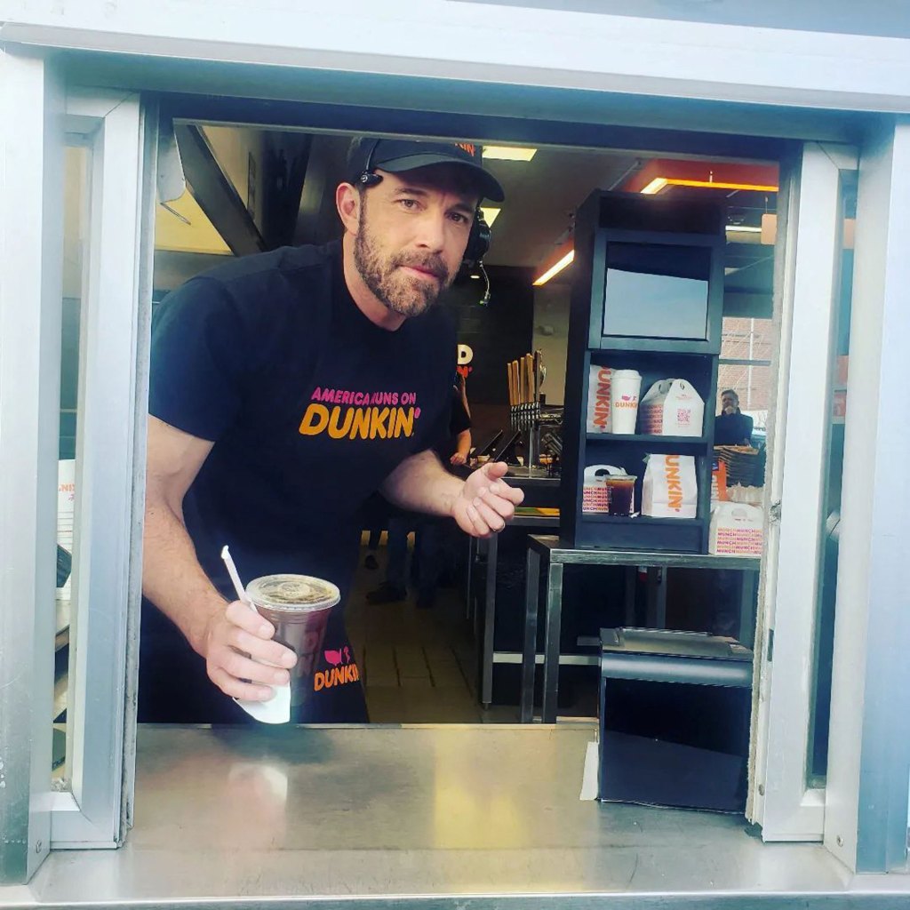 Affleck is a fan of the popular coffee and donut chain and is often spotted carrying their drinks.