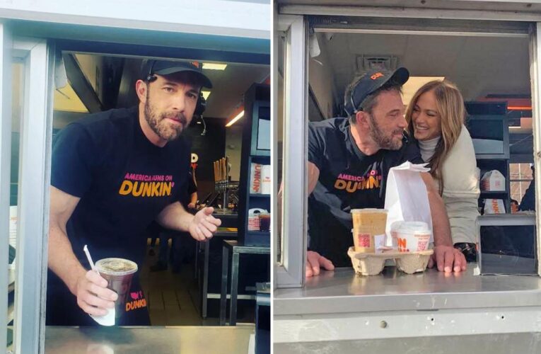 Ben Affleck causes frenzy after serving customers at Dunkin’ Donuts