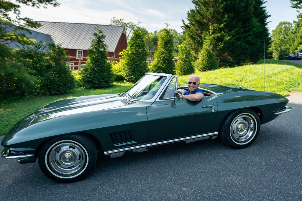 The president's 1967 Corvette has been valued at $87,000.