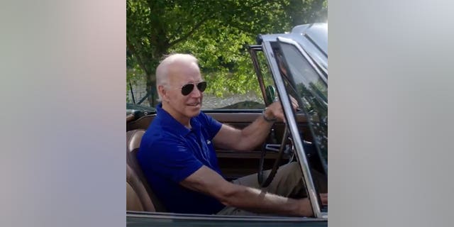 Joe Biden recalls memories of his father and son, Beau, in the front seat of his vintage Corvette Stingray. 