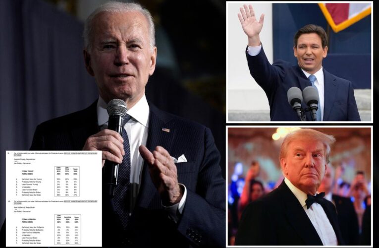 Biden would defeat Trump in 2024 but lose to Fla. Gov. DeSantis: poll