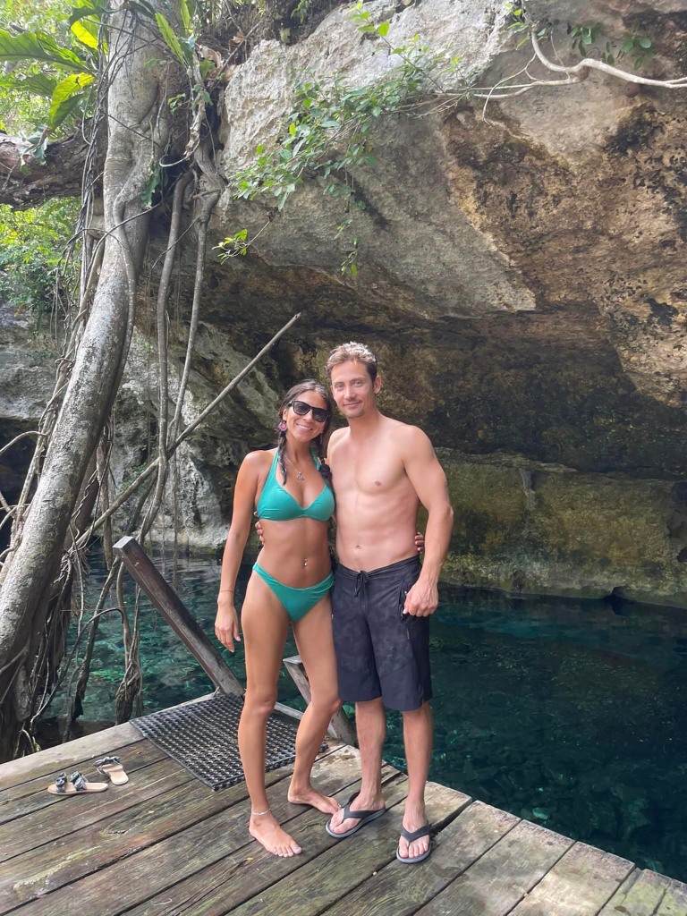 Armitage and her husband, Chase, on vacation