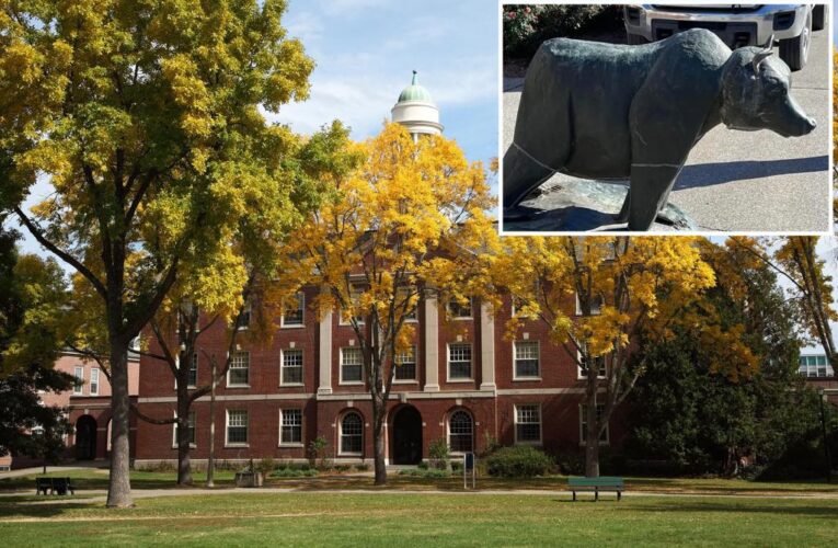 Bronze bear sculpture stolen from University of Maine campus