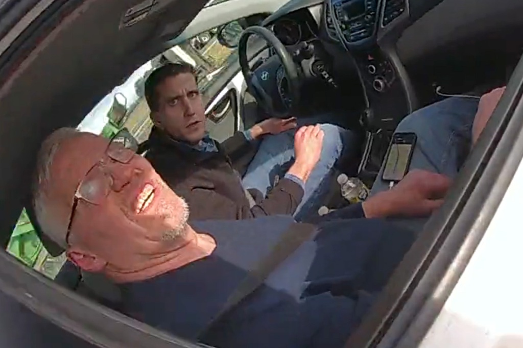 Bodycam of one of the times Kohberger and his dad were stopped last month.