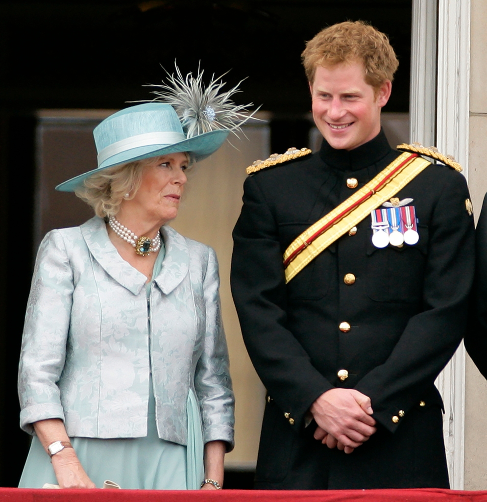 Prince Harry with Camilla in 2012. 