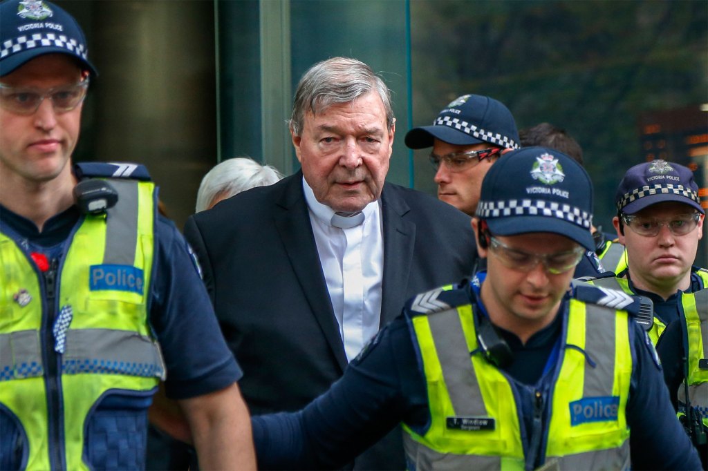 George Pell the most senior Catholic cleric to face sex charges, leaves court in Melbourne, Australia on May 2, 2018.