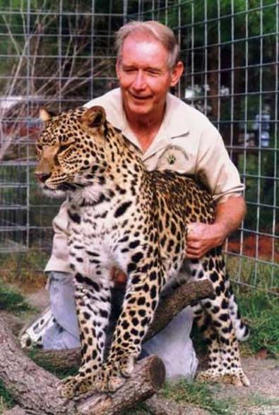 Don Lewis with one of his big cats.