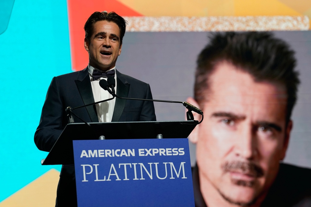 Colin Farrell at the Palm Springs International Film Awards.