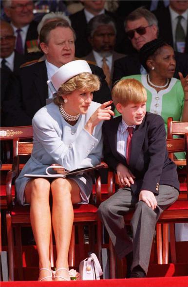 Princess Of Wales With Prince Harry At Hyde Park