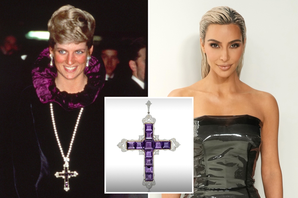 Kim Kardashian reportedly bought Princess Diana's iconic diamond necklace during an auction Wednesday at Sotheby's.