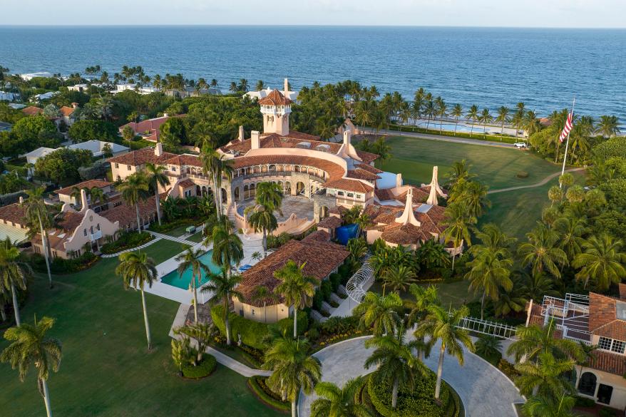 Trump's Mar-a-Lago estate is pictured.