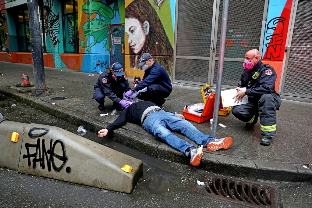 Martin says his goal is to prevent a safer supply of drugs to prevent overdoses like this one on, the streets of Vancouver.