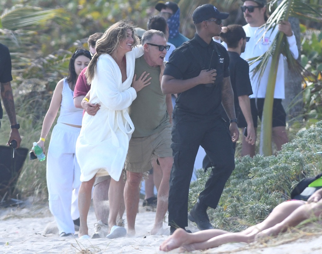 Bündchen was all smiles on the beach during the sunny photo shoot months after the media frenzy over her divorce from Tom Brady.