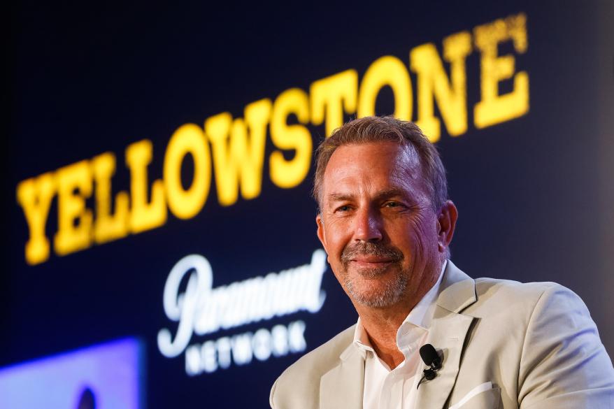 Kevin Costner attends 'A conversation with Kevin Costner from Paramount Network and Yellowstone' during the Cannes Lions Festival 2018 on June 21, 2018 in Cannes, France.