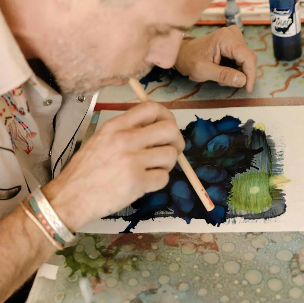 Hunter Biden, artist at work.