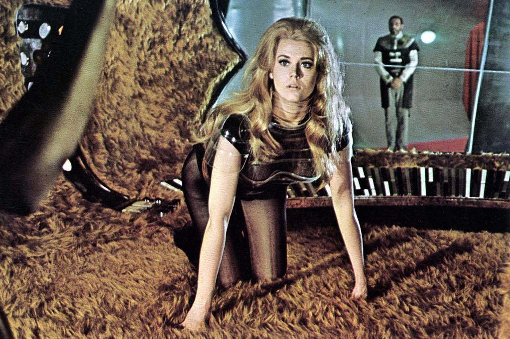 BARBARELLA, Jane Fonda, 1968, on all fours