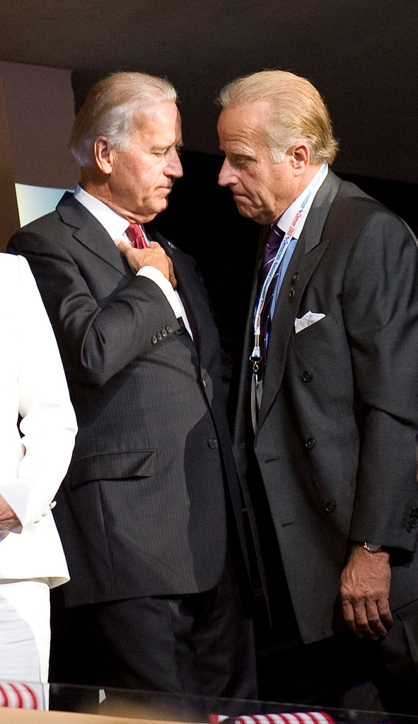 James Biden (right) may also have contributed to his famous brother's wealth.