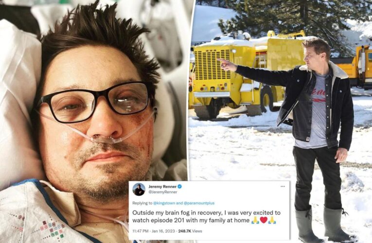 Jeremy Renner reveals he’s home from hospital after snowplow accident