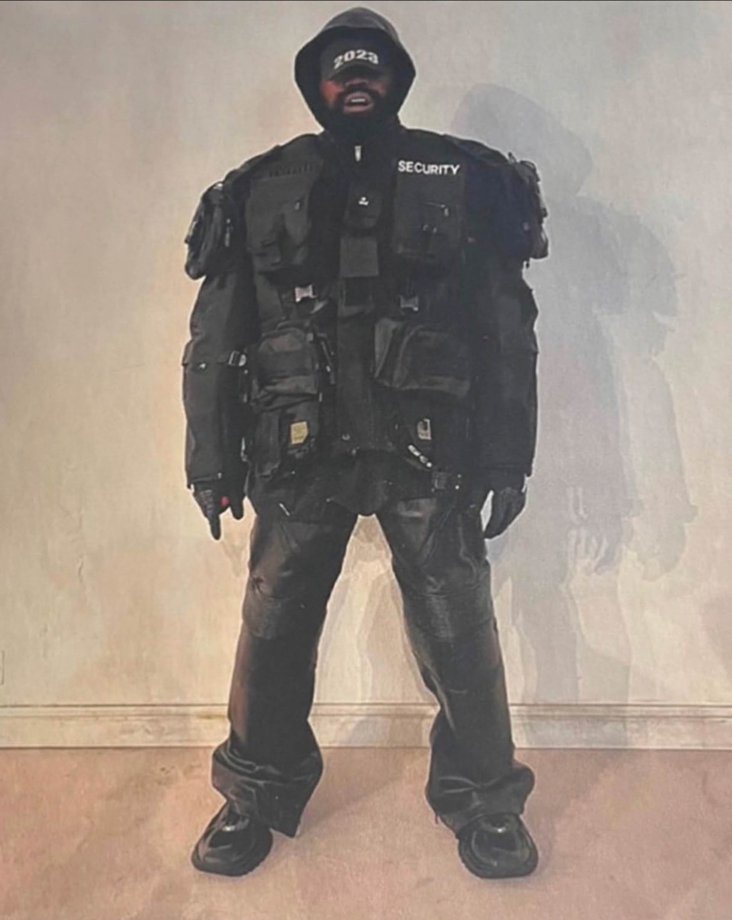 Ye in military get up.