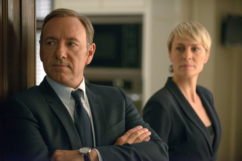 "House of Cards" still with Kevin Spacey and Robin Wright