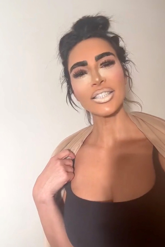 Kim Kardashian's British chav makeover. 