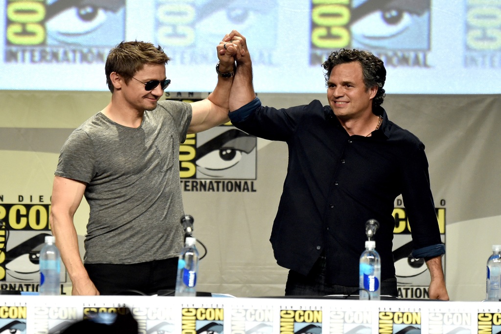 Renner and Ruffalo at Comic-con.