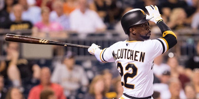 Andrew McCutchen of the Pittsburgh Pirates in action during a game against the St. Louis Cardinals at PNC Park Sept. 7, 2016, in Pittsburgh. 