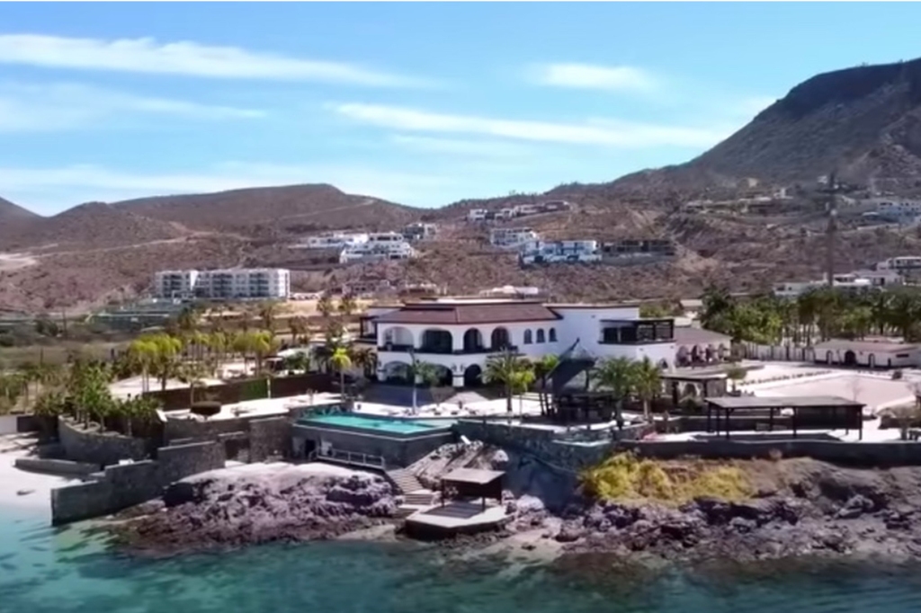 A large home by the sea and beach. 