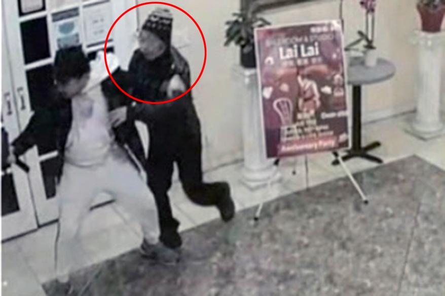Surveillance Video of Monterey shooter being stopped by hero