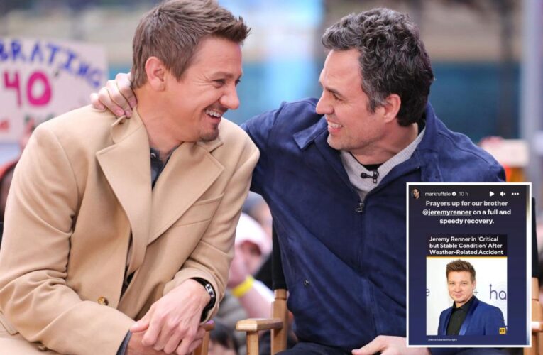 Mark Ruffalo asks fans to pray for ‘brother’ Jeremy Renner after snow plow accident