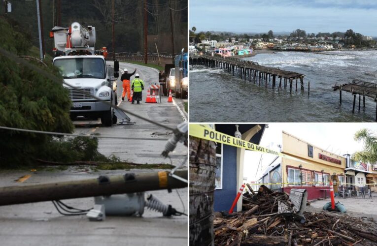 California storm leaves thousands without power as ‘atmospheric river’ looms