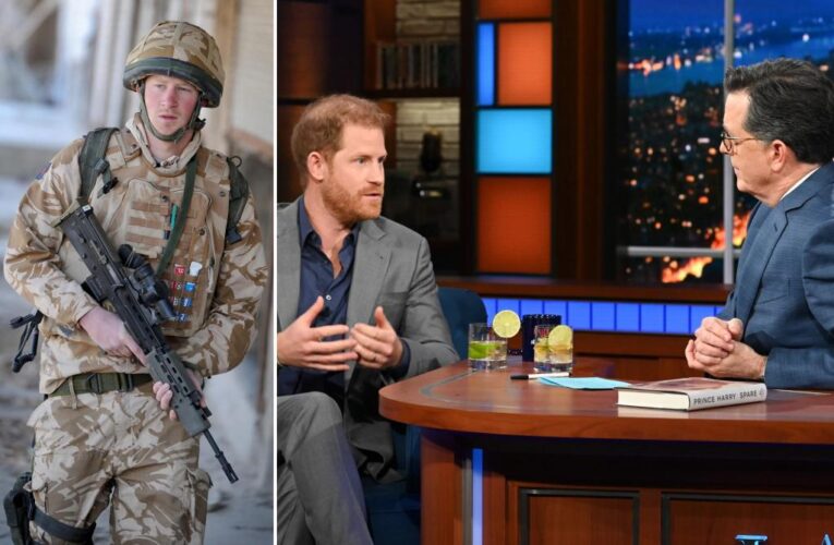 Prince Harry tells Stephen Colbert he wrote about killing 25 Afghan fighters to ‘reduce’ suicides