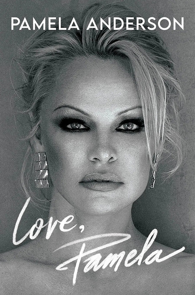 The cover of Pamela Anderson's memoir, showing her face. 