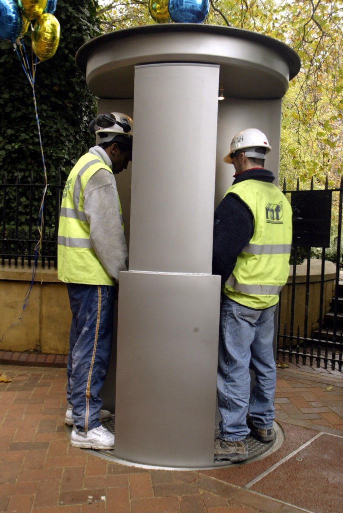 The urinals "were brought into use by Westminster City Council about 20 years ago in an attempt to discourage street urination."