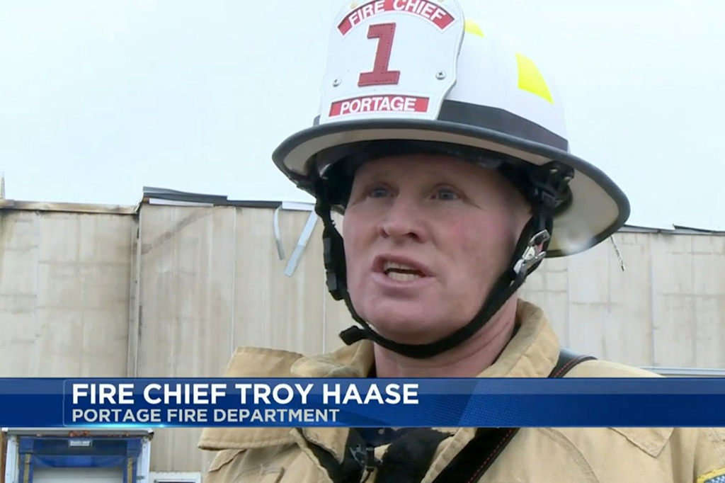 Fire Chief Troy Haase said the melted butter was "three inches thick" on the stairs.