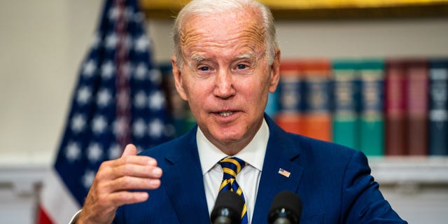 President Biden delivers remarks regarding student loan debt forgiveness in the Roosevelt Room of the White House on Wednesday Aug. 24, 2022.