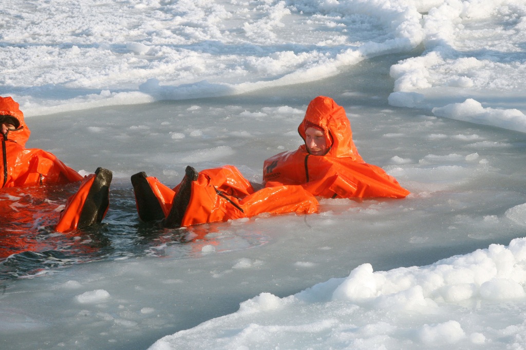 Prince Harry takes an impromptu ice bath during his 2011 North Pole expedition.