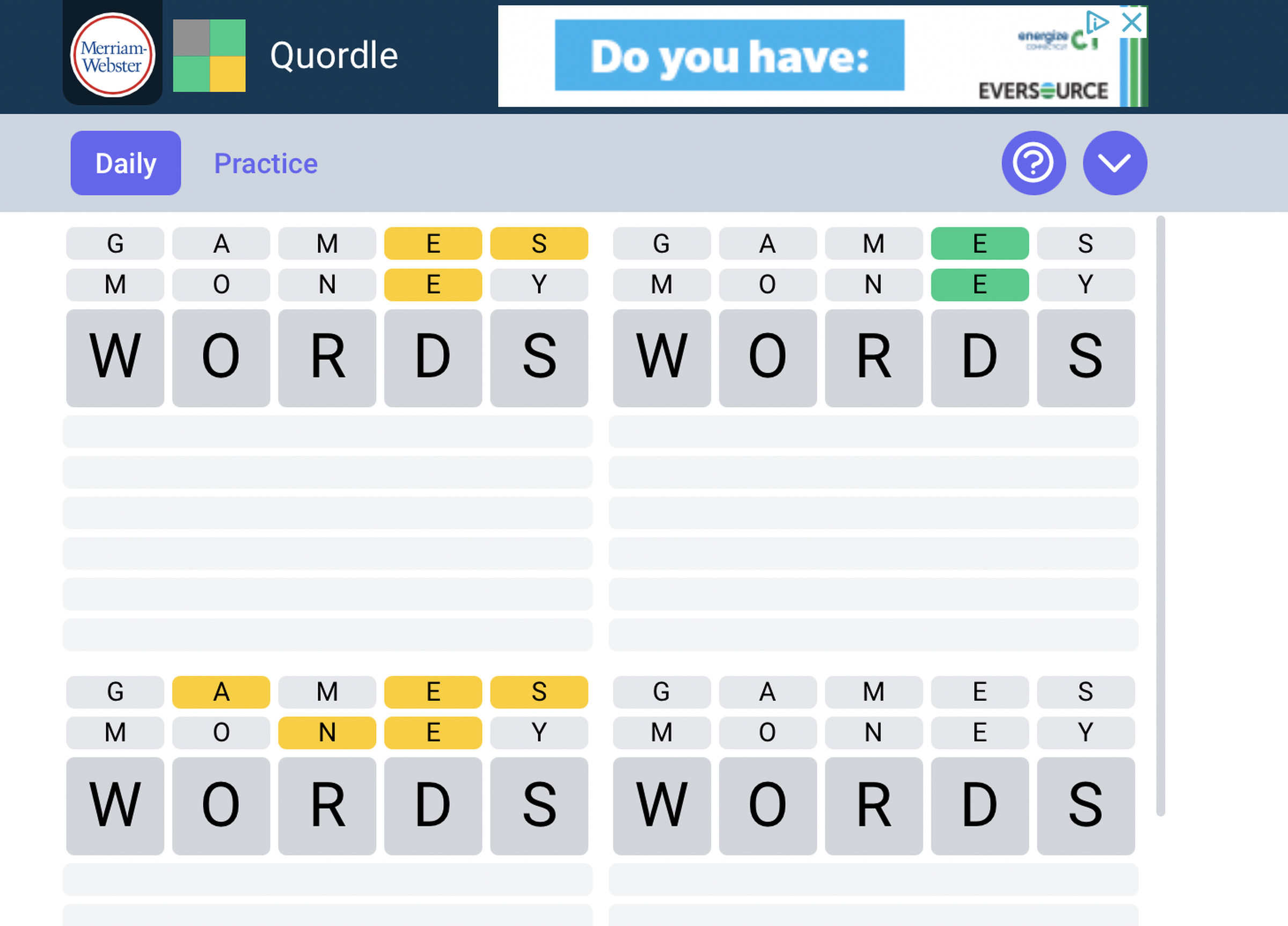 Quordle’s now available from Merriam-Webster’s website.