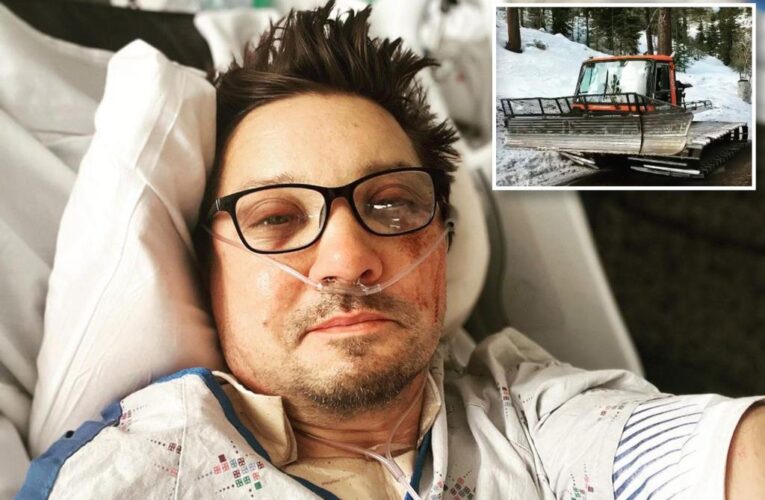 Jeremy Renner shares photo of badly bruised face from hospital bed: ‘I’m too messed up’