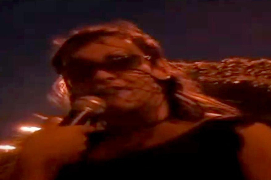 A screenshot from a 2005 video allegedly depicting Santos in drag under the name "Kitara Ravache."