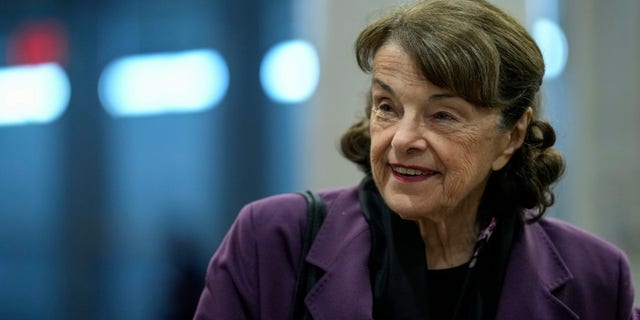 WASHINGTON, DC - NOVEMBER 28: Sen. Dianne Feinstein (D-CA) walks through the Senate subway on her way to a procedural vote on the Respect For Marriage Act at the U.S. Capitol on November 28, 2022 in Washington, DC. Feinstein has not yet said if she will run for re-election in 2024.  (Photo by Drew Angerer/Getty Images)
