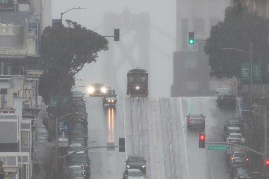 A view of California Street in San Francisco on January 11.