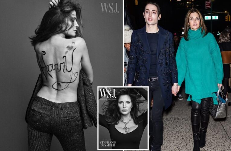 Stephanie Seymour models late son Harry Brant’s clothing