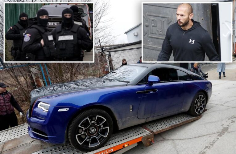 Romanian authorities seize luxury cars from Andrew Tate
