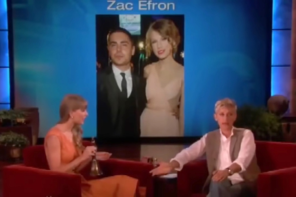 Taylor Swift on Ellen DeGeneres' show in 2012