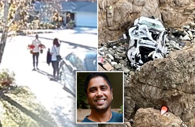 Dad who allegedly drove Tesla off cliff dropped gift off to neighbor before tragic holiday