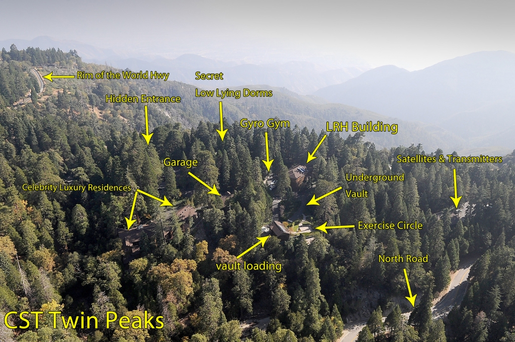 The Twin Peaks property reportedly includes a hidden entrance and underground vault.